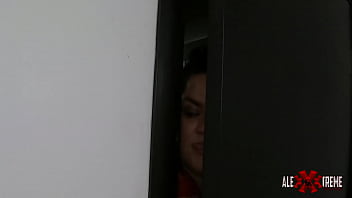 Preview 1 of Play Full Sexxxx - ALEXXXTREME me masturbo en casa mi vecina me espia por la puerta y tropieza adentro