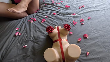 Preview 1 of Dani Jensen Black - He got to fuck Scarlett the doll for valentine&#039_s day and gave me a cum facial