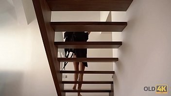 Preview 1 of Real Teacher Seduce - OLD4K. Tender sex is the way blonde and old husband begin their day