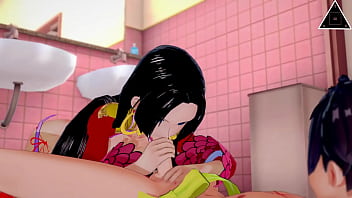 Preview 4 of Japannese Sex Father In Law - KOIKATSU Boa Hancock &amp_ Luffy,  one piece have sex anime uncensored... Thereal3dstories