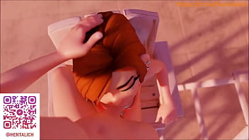 Preview 4 of Air Hostess Fucked Hd - red-haired beauty gives a beautiful blowjob on the beach / 3D animation / more on the link Hentai