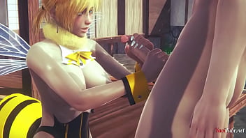 Preview 1 of Spanking For Blowjob - Final Fantasy Yaoi Honey Bee Cloud Trans handjob and bareback