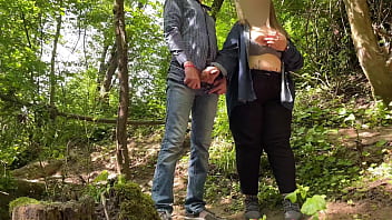 Preview 4 of Hot Girl Hard X - MILF with natural big boobs made me cum in nature