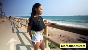 Preview 1 of Yes Porn Tube - Sexy black beauty Eden West seduces Charles Dera with he rnice natural big boobs and her bald black pussy