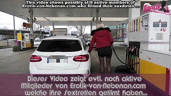 Preview 1 of Izabelle 55 Lila S 19 - Deutsche blonde Schlampe abgeschleppt an Tankstelle und gefickt