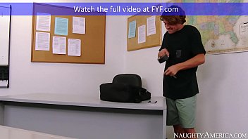 Preview 1 of Jabri Anal - Naughty America - Find Your Fantasy Bridgette B. fucking in the desk with her brown eyes