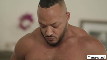 Preview 3 of Agust Bbc - Black stepbro rimjob and analed his tight busty TS stepsis