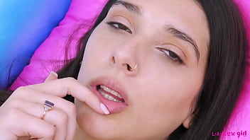 Preview 2 of Big Blacl Oral - Enchanting brunette beauty shows her sexy body