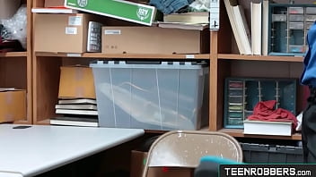 Preview 1 of Sexy Teacher Lesbain - Teenrobbers.com: Slut Shoplifter Swallow Two Huge Cock to Avoid Jail