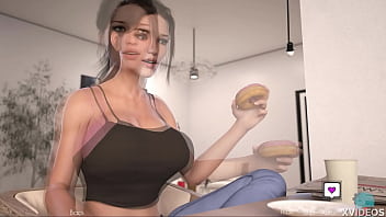 Preview 1 of Rahnuma Madam - THE AWAKENING #135 &bull_ A donut and two big tits...breakfast for champions