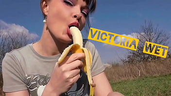 Preview 4 of Smooth Handjob - Liking banana  #foodfetish #bananagirl #girl banana #eating banana #horny #licking #fans #clips