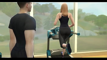 Preview 1 of Games Anal Sex - Rubia de grandes tetas y enorme culo seduce a su entrenador y termina follada