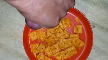 Preview 1 of Nerdy Girl Webcam - My special Cock sauce makes my Cheese It snacks so tasty.