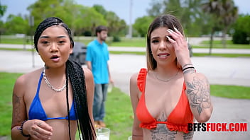 Preview 1 of Hentai Peehole Fuck - Teens Raising Money With Their Lemons- Marley Madden,  Lina Flex,  Clara Trinity