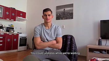 Preview 2 of Dad Fucks Tiny Teen - Lucky Guy Pays Two Hunky Dudes To Feel Their Fingers Tongues Everywhere On His Body - BigStr