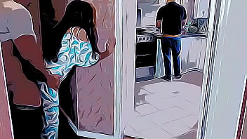 Preview 2 of Japanes Ibu Tri - Mi Esposa me es Infiel con mi Hermano la Grabe con una Camara escondida es toda una Puta Netorare Cartoon Hentai