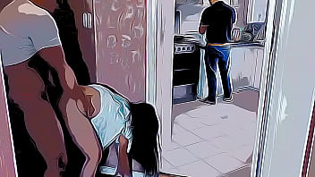 Preview 4 of Japanes Ibu Tri - Mi Esposa me es Infiel con mi Hermano la Grabe con una Camara escondida es toda una Puta Netorare Cartoon Hentai