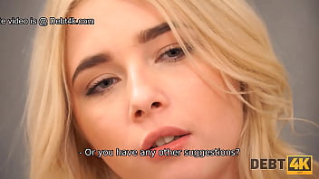 Preview 2 of Gruop Hard Xnxx - DEBT4k. Blonde drilled by collector after buying too many furniture