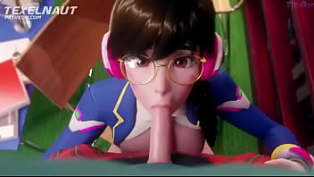 Preview 3 of Mom Sahre Sons - Lady from overwatch sucks dick