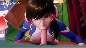 Preview 1 of Mom Sahre Sons - Lady from overwatch sucks dick