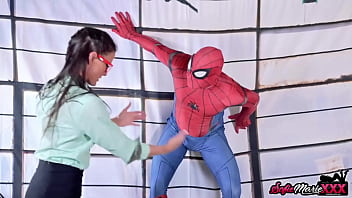 Preview 1 of Newly Mature Fuck Bech Woman - Naughty MILF Sofie Marie Gives Spiderman An Amazing Blowjoba