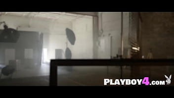 Preview 1 of Julie Skyhigh Public - Amazing brunette teen photographer Kayla Garvin shows her perfect natural body before hot babe Abby exposed her perfect ass