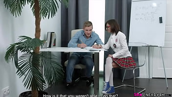 Preview 1 of Otaku Dating - That&rsquo_s how slutty babes study nowadays,  by the means of cock and working for a creamy reward - FULL SCENE on https://www.sheisnerdy4k.com/