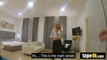 Preview 1 of Dul Sister Xxx - Long-Legged Russian Girlfriend Fucked In Front of Her Landlord BF