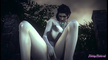 Preview 3 of Wow Bt - Resident Evil Hentai 3D - Lady Dimitresku fingering and squirting in a raining day - Japanese manga anime cartoon game porn