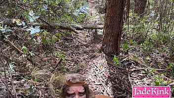 Preview 2 of Busty Horny Mi Mom - Forest girl tied to tree