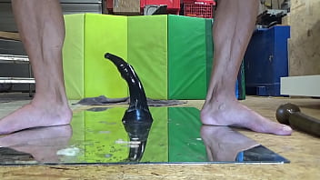 Preview 3 of Vidio Sex Mom Haus Sex - Extremeslut66 schiebt sich 30 cm in den Hals,  40cm in den Arsch mit wundersch&ouml_ner Rosenknospe