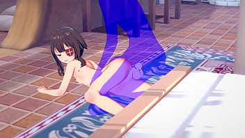 Preview 2 of Deddy Best Friend - KonoSuba Hentai - Megumin Fucked with creampie - Japanese asian manga anime game porn