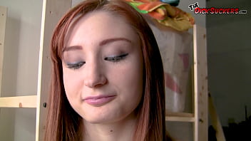 Preview 1 of Sex Vidio Sanni - Violet Monroe stars in the dick suckers oral sex deep throat video Red Head Teen Deep Throat Queen!