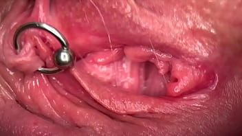 Preview 2 of Sister Fool - Really Close Up Macro my Pierced Clit and Pussy until get Very Wet and PEE go to inside my Pussy