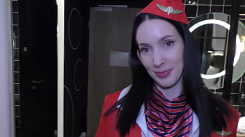 Preview 1 of Big Cock Very Little Girl - Air Hostess Recruit Jasmine Jayne Take BBC