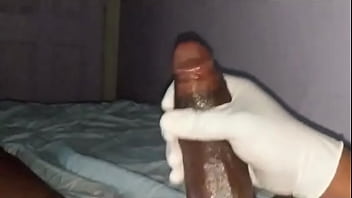 Preview 3 of Girls Xxx Fd - Tysonsbigblackcock - Wet gloved hand STROKING FAT BBC! #30- VID-20231122-WA0005-1 - Jan 19,  2024