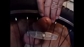 Preview 4 of Tina P6 - jackmeoffnow humping bicycle wheel small dick big head pre-cum - [6-8-17-193]