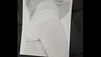 Preview 1 of Fu Vking - Erotic Art 1 - sketch of my sexy ass