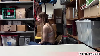 Preview 1 of Xxx Itliano - Cute blonde Nadya caught shoplifting Her english is not perfect but in this room you dont need it