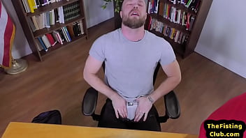 Preview 1 of Mens With One Girl - Hunky inked bottom anally fucked and fisted by stud