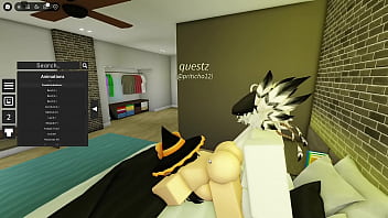 Preview 1 of Forced To Sit On But Plug - Cute Robloxian Witch Gets Banged By Stranger