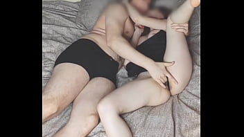 Preview 4 of Two Brothers Fuck Little Sister - I jerk off the cute babe&#039_s pussy while kissing her juicy lips - RedHot Fox