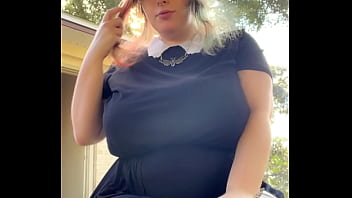 Preview 3 of Glace Gets Banged Hard - Alt Milf nextdoor smokes outback!