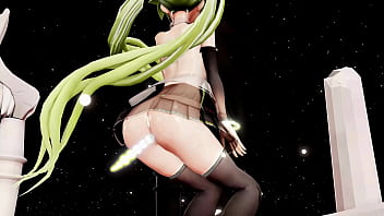 Preview 1 of Mameyar Mms - Hatsune Miku Hentai Dance Vocaloid Undress MMD 3D Blonde Hair (CLIP)