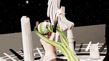 Preview 4 of Mameyar Mms - Hatsune Miku Hentai Dance Vocaloid Undress MMD 3D Blonde Hair (CLIP)