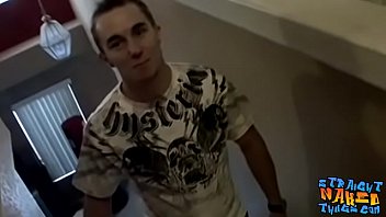 Preview 1 of Full Moive Sex Virgins Blood - Thug Ian Madrox strokes cock alongside straight jock