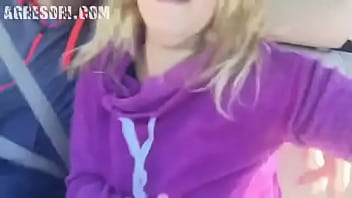 Preview 4 of Up Gunn In - Beautiful face driving a car,  oral sex,  ideal for travel to work