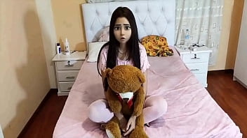Preview 4 of Sex Melayu Girl Vs Negro - Mami No Porfavor No Me dejes Sola con mi Cuidador Porfavor - Chica Vestida de Rosa le Tiene miedo a su cuando esta sola en casa