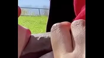 Preview 2 of Pechos Caidos - Sucking zaddy dick outside my first day