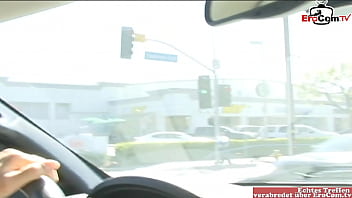 Preview 1 of Sons Friend Juan Porn - Skinny brunette Teen with silicone tits pick up at the street for sex with a mouth cumshot